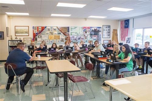 Students in class